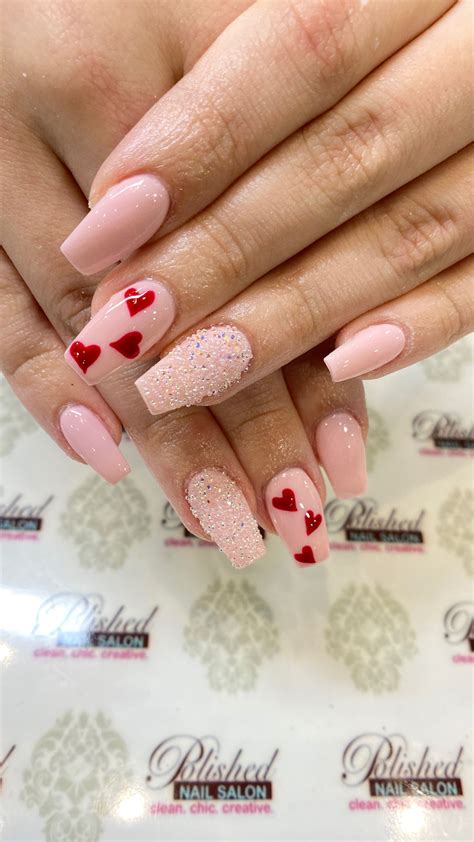 valentines nails 2024 short|pink and white valentine nails.